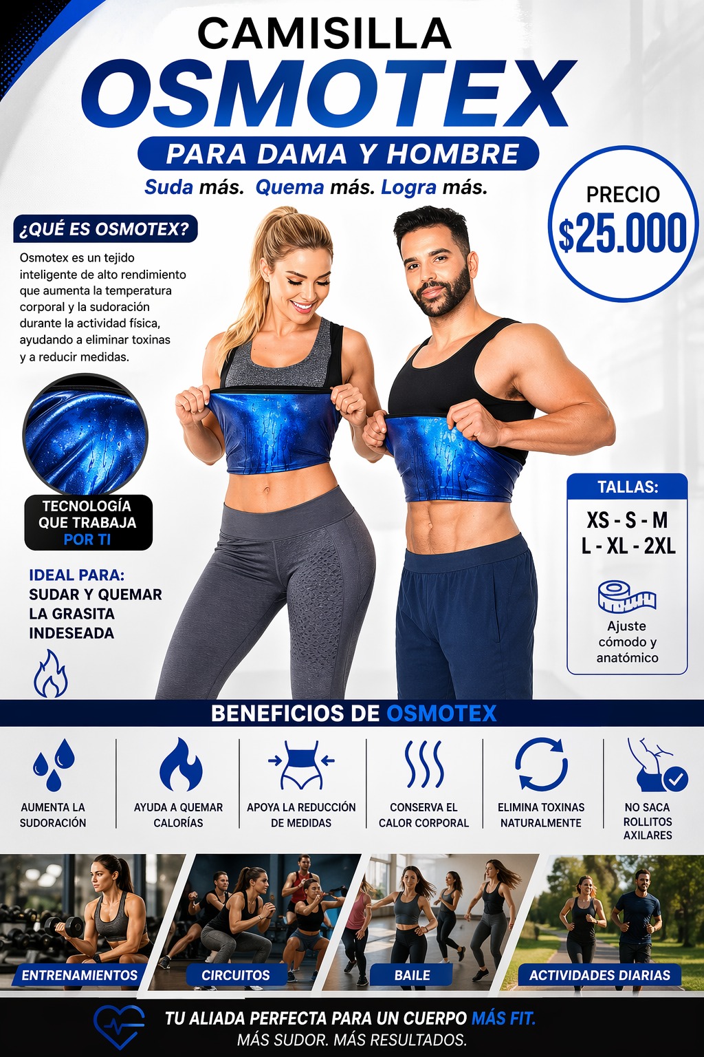 camisilla osmotex liso